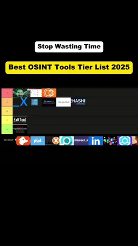 Every Powerful OSINT Tool in 2025 Best Tier List For Cyber Security Experts #osint #nslookup #pipl #tool #cybersecuritytips 