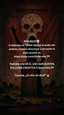 El delicado de TikTok eliminó el audio, pueden descargar y escuchar la canción en https://suno.com/@mimesis_99 PUEDEN RESUBIRLA EN CUALQUIER PLATAFORMA, SOLO DEN CREDITOS A @mimesis_99 🔥