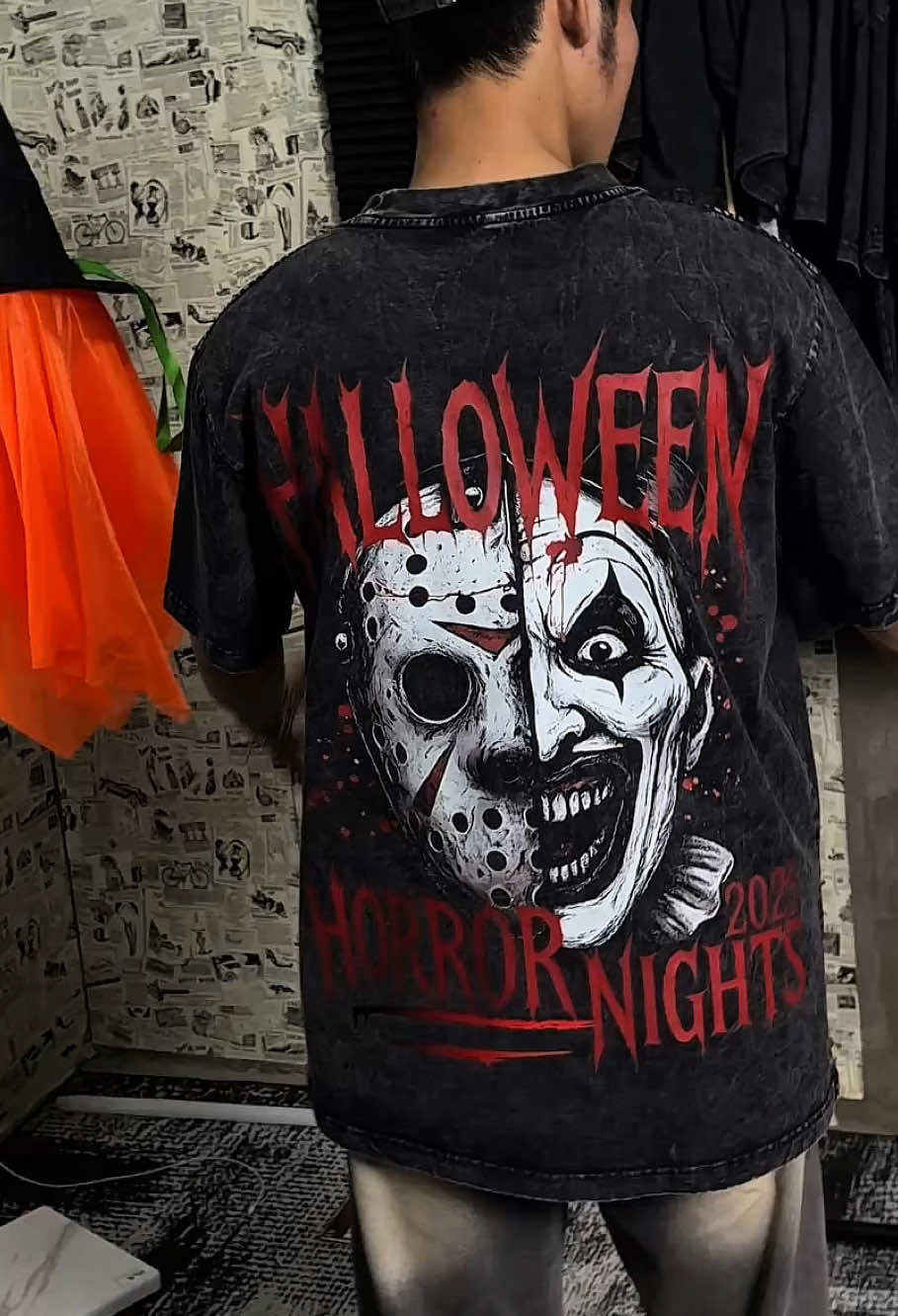 Haunted vibes only 🌑🩸 Who’s brave enough to wear it? #HalloweenHorrorNights #HHN34 #HHN #HHN2025 #halloween #horror #fridaythe13th  #horrormovie #fyp #viral