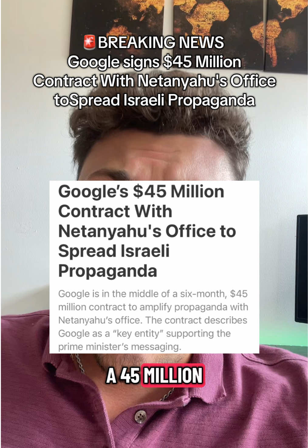 🚨BREAKING NEWS  Google signs $45 Million Contract With Netanyahu's Office toSpread Israeli Propaganda #israel #israelgoogle #amazonisrael #israelpropaganda #usaisrael 