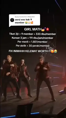 Membalas @202galau Kalau dipikir-pikir, konser EXO tuh GRATIS… 3 juta cuma kamuflase aja 💅 #exo #exol #konser #concert #kpop #lovers #kpopers #fyp #beranda 