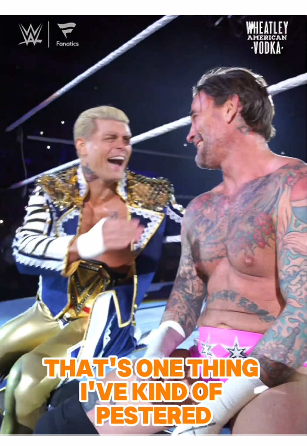 #CodyRhodes is the guy everyone is coming after now. 👀 @Cody Rhodes sits down with #BrucePrichard on the latest episode of #WhatDoYouWannaTalkAbout presented by Wheatley American Vodka, available NOW wherever you get your podcasts! #WWE 