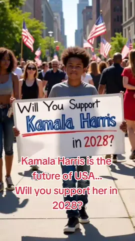 Will you support Kamala Harris Or Trump in 2028 #kamalaharris #kamala #usa🇺🇸 #freedom #trendingvideo 
