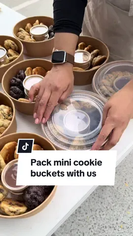 You never need an excuse to have Mini Cookie Buckets 💗 Wouldn’t these make for the perfect movie night snack? Here’s a little packing montage we put together, enjoy!  #cookiebites #minicookies #packingasmr #foodasmr #FoodTok 