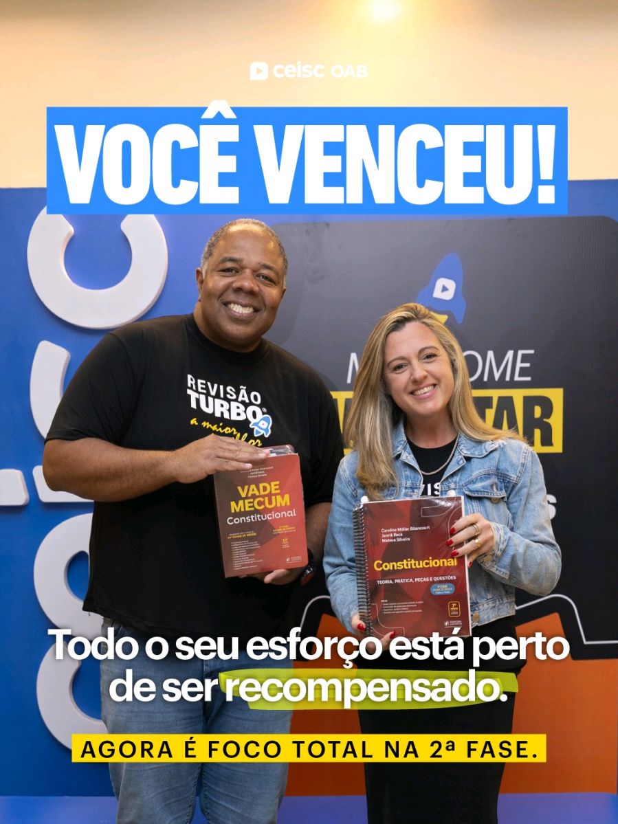 Parabéns aos aprovados na 1° Fase do Exame 44 da OAB.  Agora é bora pro Time Constitucional Ceisc e foco nos estudos.