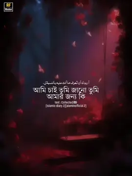 আমি চাই তুমি জানো তুমি আমার জন্য কি?? #islamic_diary3 #alaminofficial2 #AF_modon #allah 