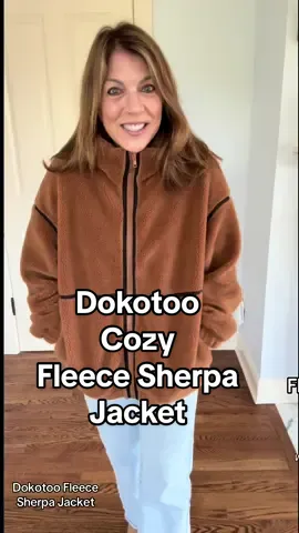 Dokotoo Sherpa Fleece Coloblocked Fall Jacket #dokotoo #fleecejacket #falloutfits #womensfashion #tiktokshopcreatorpicks 