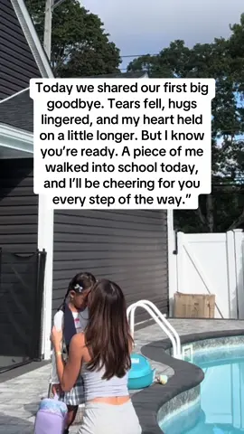 Our first big goodbye 🥹 #firstdayofschool #kindergarten #fyp 