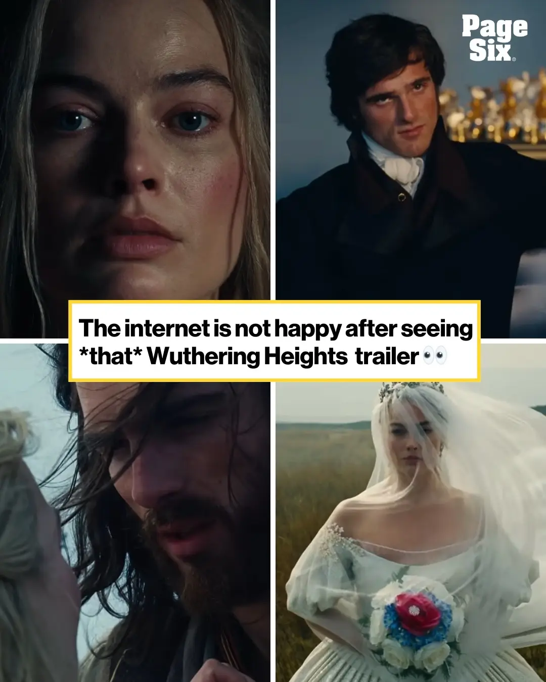 Let's just say the internet was *not* pleased after watching the Wuthering Heights trailer... 😳 📸: Warner Bros.