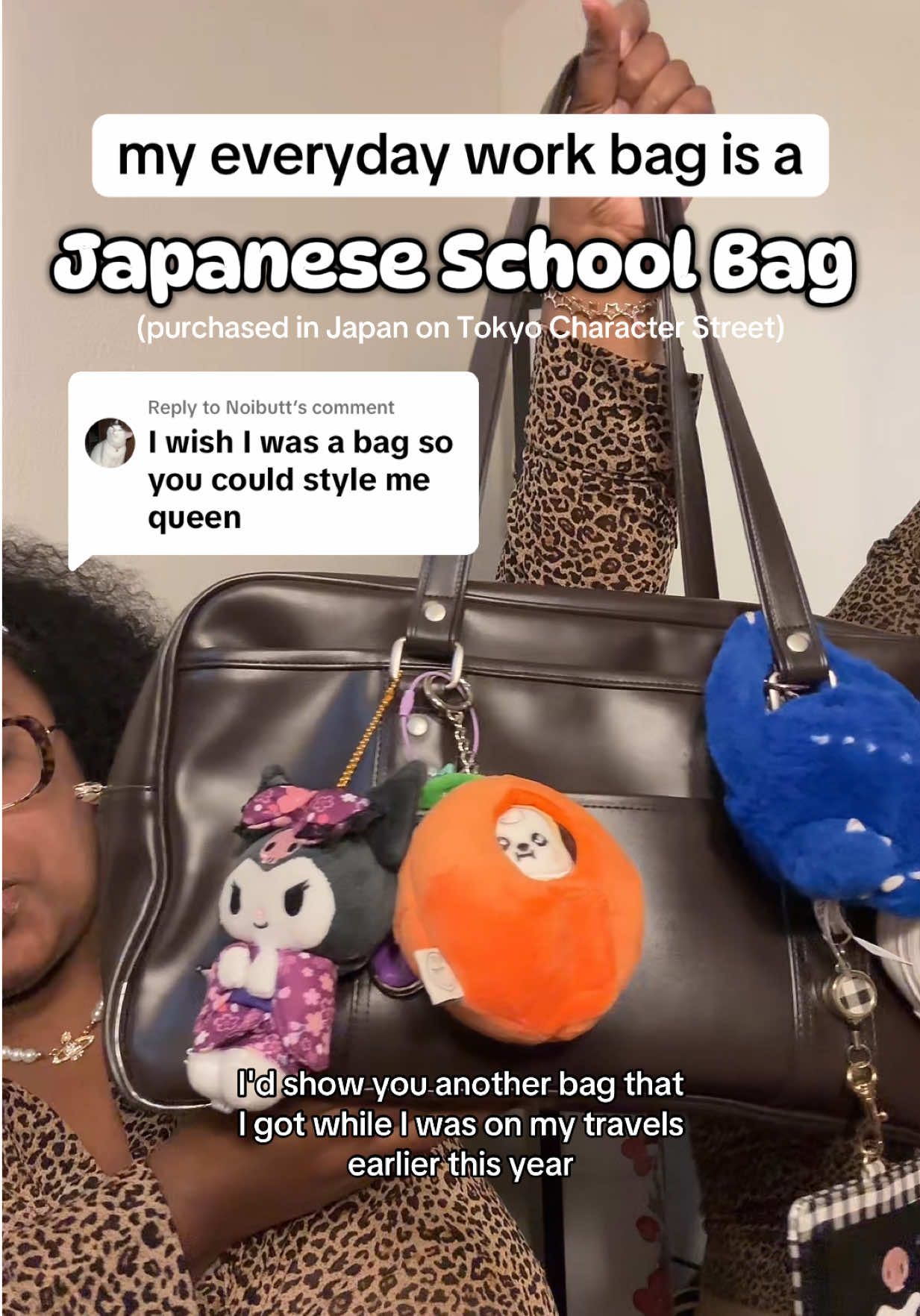 Replying to @Noibutt I love my Japanese school bag as my everyday work bag it’s so functional and cute just like the anime’s (lol) #japaneseschoolbag #workbag #whatsinmybag #japanesefashion #japanshopping 