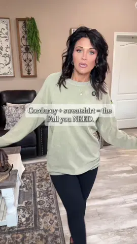 I love this sweatshirt! Corduroy is a vibe and I’m here for it!! #sweatshirt #fallfashion #longsleeve #tiktokshopcreatorpicks #tiktokshoprestock @shewin_official_us    