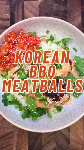 Korean BBQ Meatballs with Jasmine Rice, Kimchi & Spicy Mayo 🔥 Ingredients: Serves 3–4 For the Meatballs - 500g beef or pork mince (or a mix) - 3 spring onions, finely sliced (plus extra for garnish) - 2 garlic cloves, minced - 1-inch piece fresh ginger, grated - 2 tbsp soy sauce - 1 tbsp gochujang (Korean chili paste) - 1 tbsp honey or brown sugar - 1 tbsp sesame oil - 2 tbsp panko breadcrumbs - 1 egg - Sesame seeds, for garnish For the Spicy Mayo - 4 tbsp mayonnaise - 1–2 tsp gochujang (to taste) - 1 tsp rice vinegar or lime juice - ½ tsp honey For the Rice & Sides - 200g jasmine rice - 300ml water - Kimchi, to serve - Fresh coriander Method: Cook the Rice Rinse the jasmine rice under cold water until the water runs clear. Cook in the rice cooker or place in a saucepan with 300ml water. Bring to the boil, cover with a lid, and reduce to a low simmer. Cook for 12 minutes, then remove from the heat and leave covered to steam for 5 minutes. Fluff with a fork. Make the Meatball Mix In a large bowl, combine the mince, garlic, ginger, spring onion, soy sauce, gochujang, honey, sesame oil, breadcrumbs, and egg. Mix gently until just combined (don’t overwork the meat). Prepare the Spicy Mayo In a small bowl, mix together mayonnaise, gochujang, rice vinegar or lime juice, and honey. Adjust spice level to taste. Shape & Cook the Meatballs Roll into small balls, about the size of a golf ball. Chill for 20 minutes if you can (this helps them hold their shape). Cook by either: Baking: Place on a lined tray and bake at 200°C / 390°F for 15–18 minutes. Frying: Pan-fry in a little oil until golden and cooked through. Assemble the Dish Divide the steamed jasmine rice into bowls. Add the cooked meatballs on top. Drizzle with spicy mayo. Garnish with sesame seeds, extra sliced spring onion and fresh coriander. Serve with a spoonful of kimchi on the side. #KoreanFood #MeatballRecipe #EasyMeals #AsianInspired #RiceBowl #ComfortFood #SpicyFood #HomeCooking #Foodie