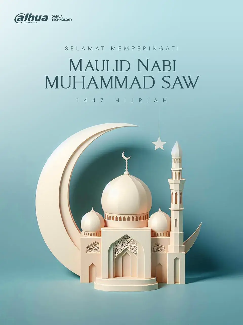 Selamat Memperingati Maulid Nabi Muhammad SAW 1447 H ✨ Mari jadikan momen suci ini sebagai pengingat untuk meneladani akhlak mulia Rasulullah dalam kehidupan sehari-hari. Semoga kita senantiasa diberkahi dengan kedamaian, keberkahan, dan semangat kebaikan. 🌙 #DahuaIndonesia #MaulidNabi #MaulidNabiMuhammad #1447H