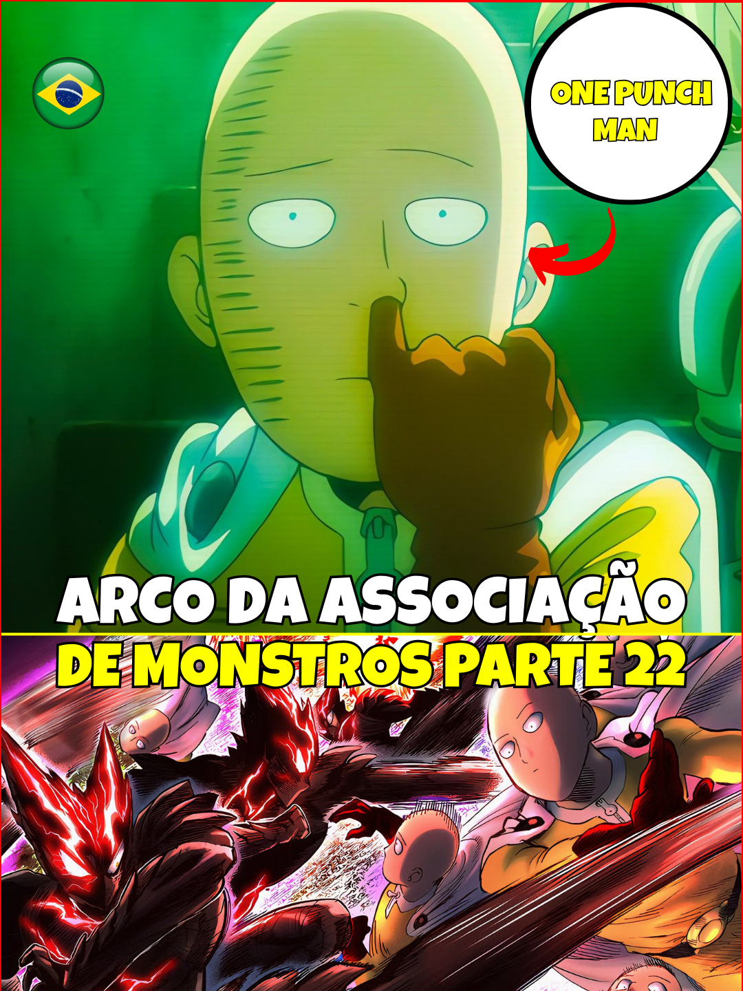 SAITAMA FINALMENTE APARECE NA ASSOCIAÇÃO DE MONSTROS KKKKKKKKK #anime #onepunchman #manga #saitama #garou