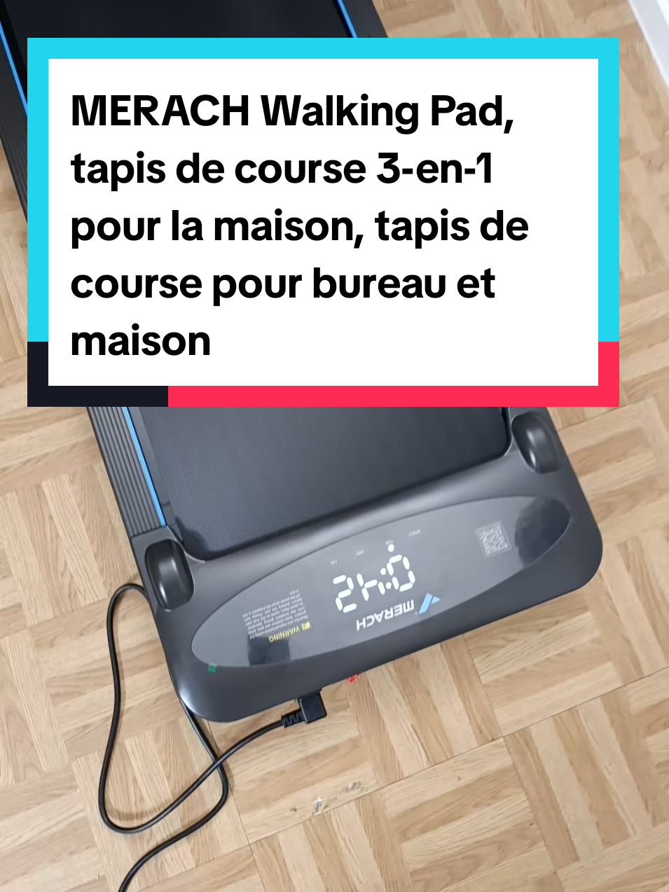 MERACH Walking Pad, tapis de course 3-en-1 pour la maison, tapis de course pour bureau et maison, tapis de course 1-6 km / h, tapis de course 2,75 HP avec télécommande, tapis de marche ultra silencieux de 45 dB, affichage LED #RentréeUniversitaire #tapis #marche #dos #stress 