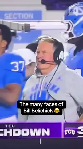 Bill Belichick’s facial expression didn’t seem to change much as TCU continued to extend its score 😂 #belichick #unc #tarheels #billbelichick 