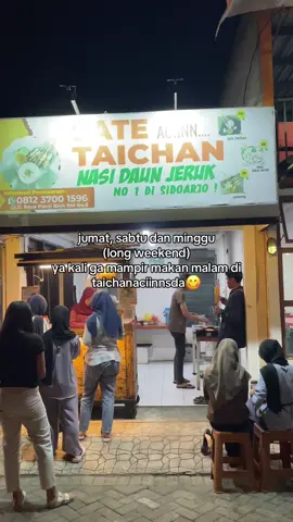 sate taichan aciinn sidoarjo open selasa-minggu ⏰ 5 sore-11 malam ✅ ready on gofood n shopeefood Jl raya ponti perum pondok jati blok bm no 6 sidoarjo (timurnya taman abhirama)#nasidaunjeruk #taichanaciinnsda #kulinersidoarjo #taichansidoarjo #taichansidoarjo 