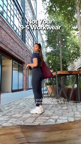 starting a new series now that we are in office everyday 💁‍♀️ some days jeans are just too much, here’s an easy athleisure casual outfit for the office 💫 #LA #marketinggirlies #corporategirl #socialmediamanager #ootdinspo 