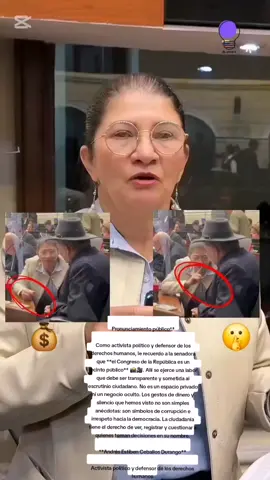 Pronunciamiento público** Como activista político y defensor de los derechos humanos, le recuerdo a la senadora que **el Congreso de la República es un recinto público** 📸🎥. Allí se ejerce una labor que debe ser transparente y sometida al escrutinio ciudadano. No es un espacio privado ni un negocio oculto. Los gestos de dinero y silencio que hemos visto no son simples anécdotas: son símbolos de corrupción e irrespeto hacia la democracia. La ciudadanía tiene el derecho de ver, registrar y cuestionar a quienes toman decisiones en su nombre. **Andrés Estiben Ceballos Durango** Activista político y defensor de los derechos humanos