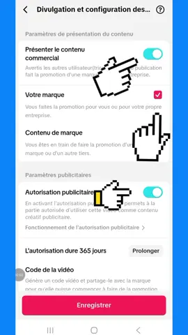 Activer ces trois