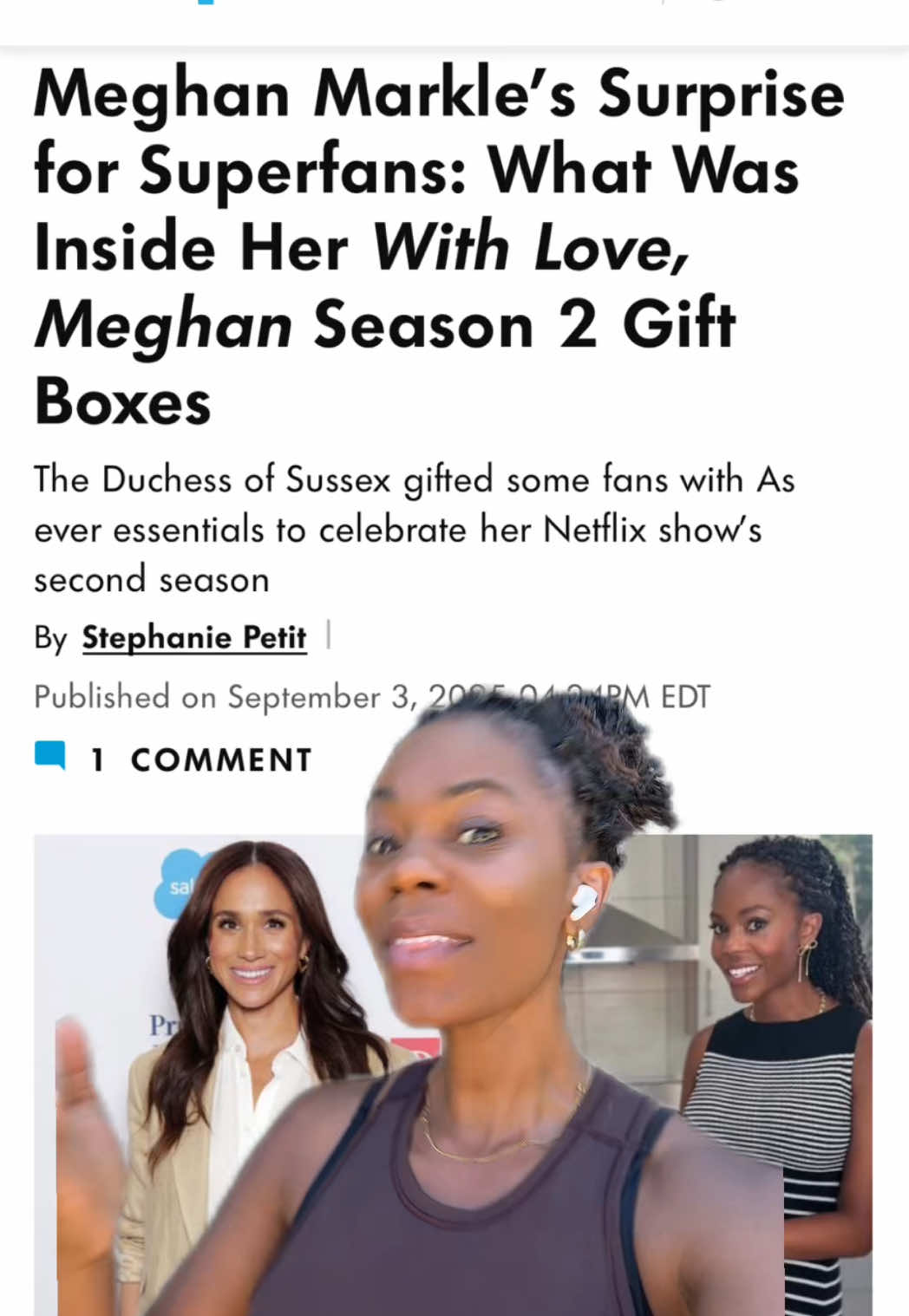 Not only did we get an incredible gift from Netflix and Meghan for With Love Seaon 2, but our @Meghan: Like Us Podcast was mentioned in PEOPLE MAGAZINE yesterday! We drop new episodes weekly! Listen, like & subscribe! #meghanmarkle #likeuspod #withlovemeghan #peoplemagazine 