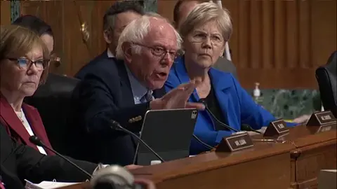 (9/4/25) Sen. #BernieSanders took aim at Health and Human Services Secretary #RFK Jr.'s statements casting doubt on the integrity of major medical organizations. #Kennedy argued they've been corrupted by the pharmaceutical industry.