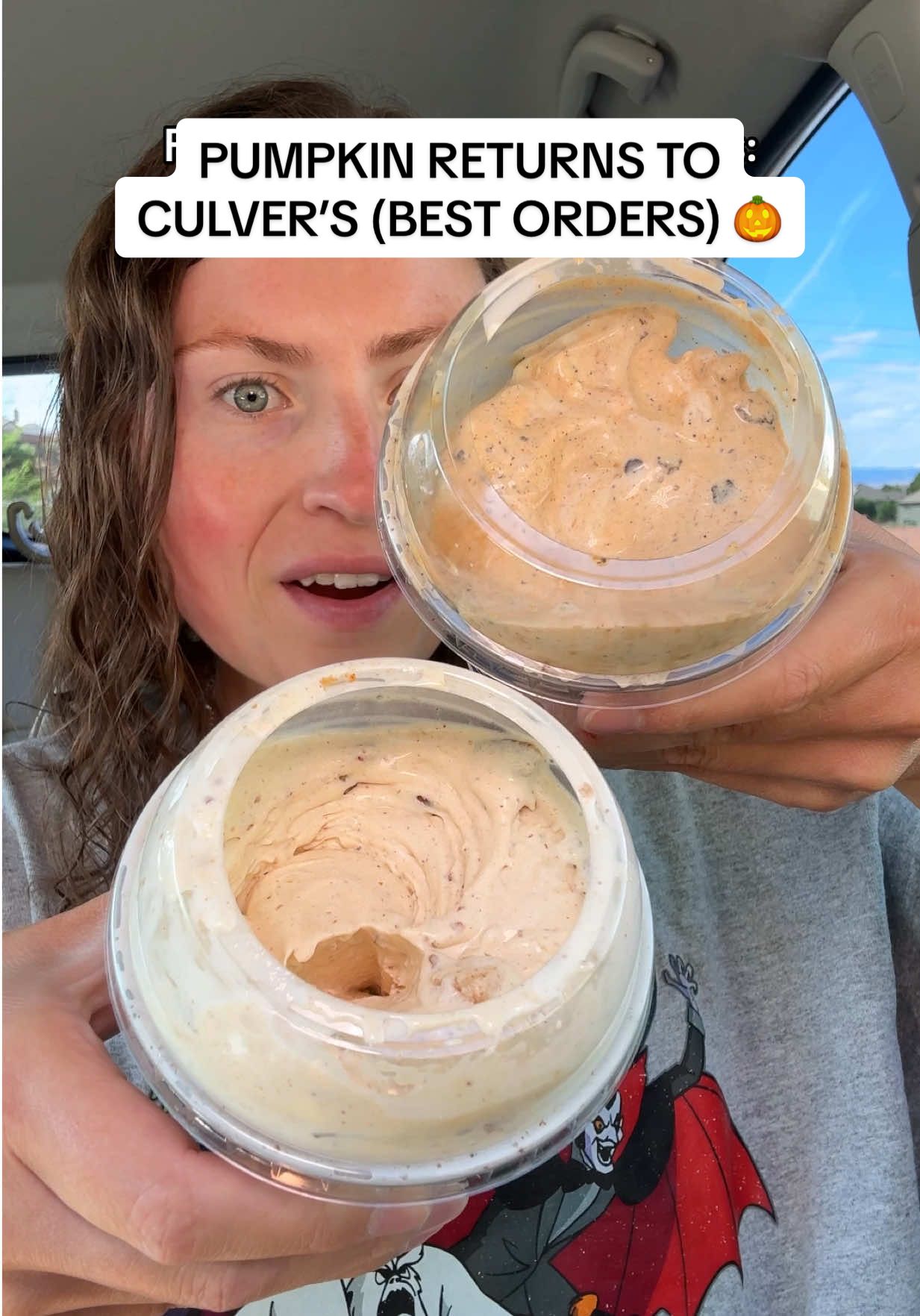 Pumpkin is back at Culver’s so here are my two favorite orders! Which do you want to try? 🎃🍦 @Culver’s #culvers #pumpkin #fastfood #newfood #oreo #cheesecake #cookiedough #cookiemonster #pecans #pumpkinspice #frozencustard #culverscustard #culversrestaurant #foodhacks #FastFoodReview #snacks #dessert #icecream #milkshake #tastetest #pumpkinseason #fallfood #foodfind #morganchomps 