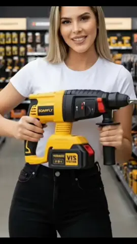 martelete é 3 em 1: perfura, fura e funciona como rompedor. Potência de 21V, 2,6 joules de impacto e motor sem escovas que garante mais durabilidade e eficiência no trabalho. #ferramentas #oficial #martelete 