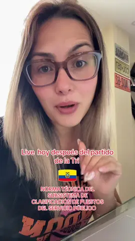 Nos vemos en la noche 9 de abril del 2025 al finalizar el partido de la TRI  Hoy hablamos de la Norma técnica del subsistema de clasificación de puestos del servicio público.  #profesionalesdelasalud  #Salud #ecuador 