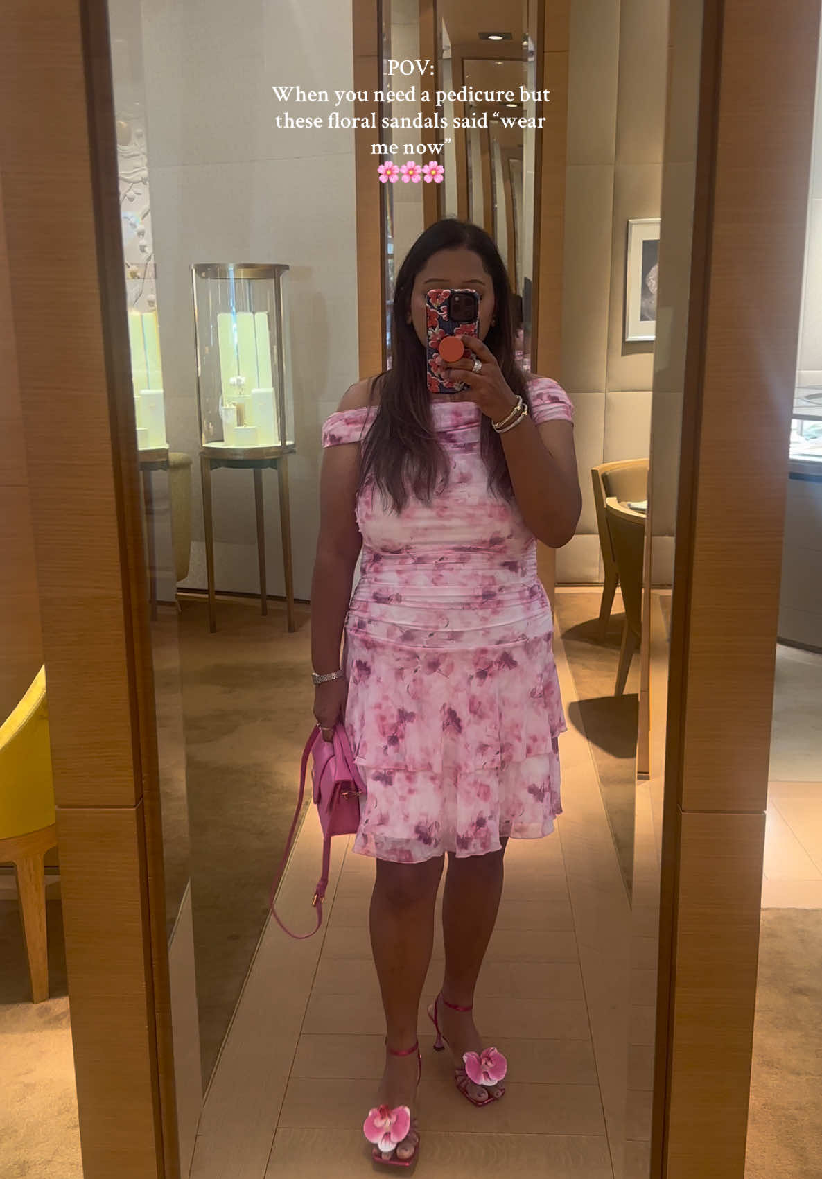 I guess the pedicure gotta wait for now!  Grab this beautiful sandals from the link.  #floralsandals #sandals #womenssandals #tiktokshopfinds 