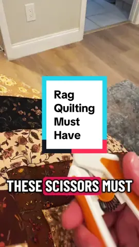 Rag quilting MUST HAVE… these scissors. Linked in Amazon storefront #quilttok #easyquilting #beginnerquilting 