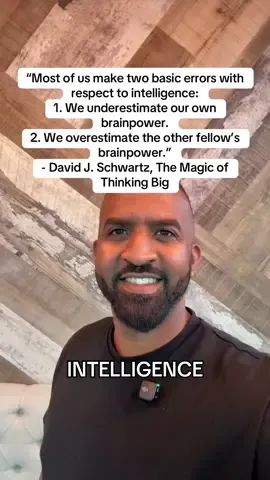 Intelligence. #inspiration #motivation #themagicofthinkingbig #books #selfhelp 