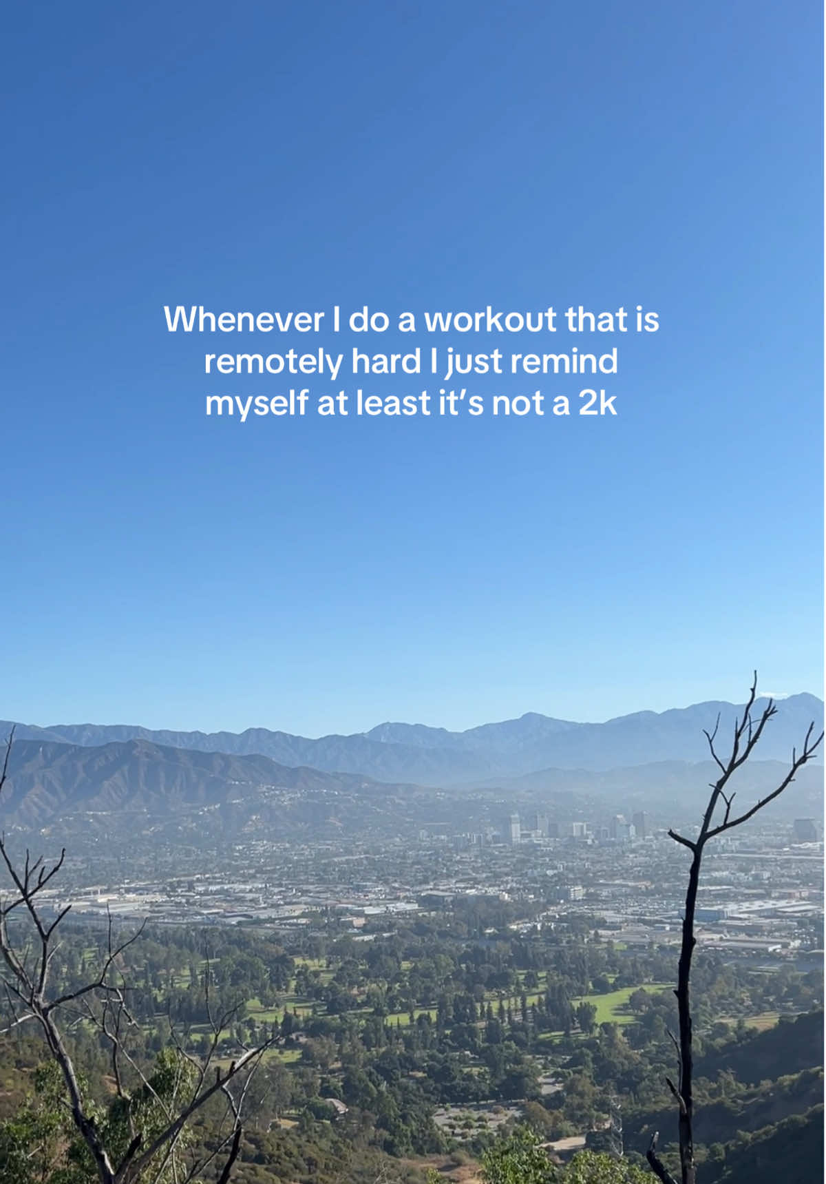 Griffith park hike was such a good workout out, and thank god it wasn’t a 2k #rowing #postgrad #collegeathlete #erg #griffithpark 