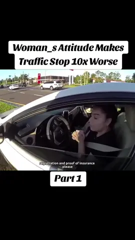 Woman_s Attitude Makes Traffic Stop 10x Worse #policeofficer #police #cops #bodycam 