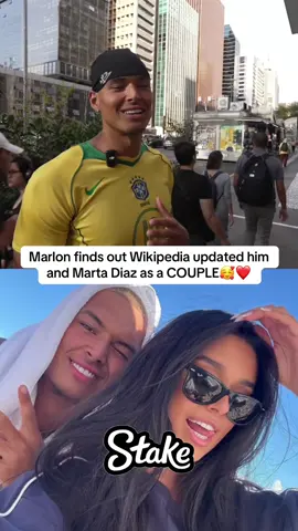 marlon finds out wikipedia updated him and marta diaz as a couple #marlon #mar3lg #martadiaz #fyp #viral #trending 
