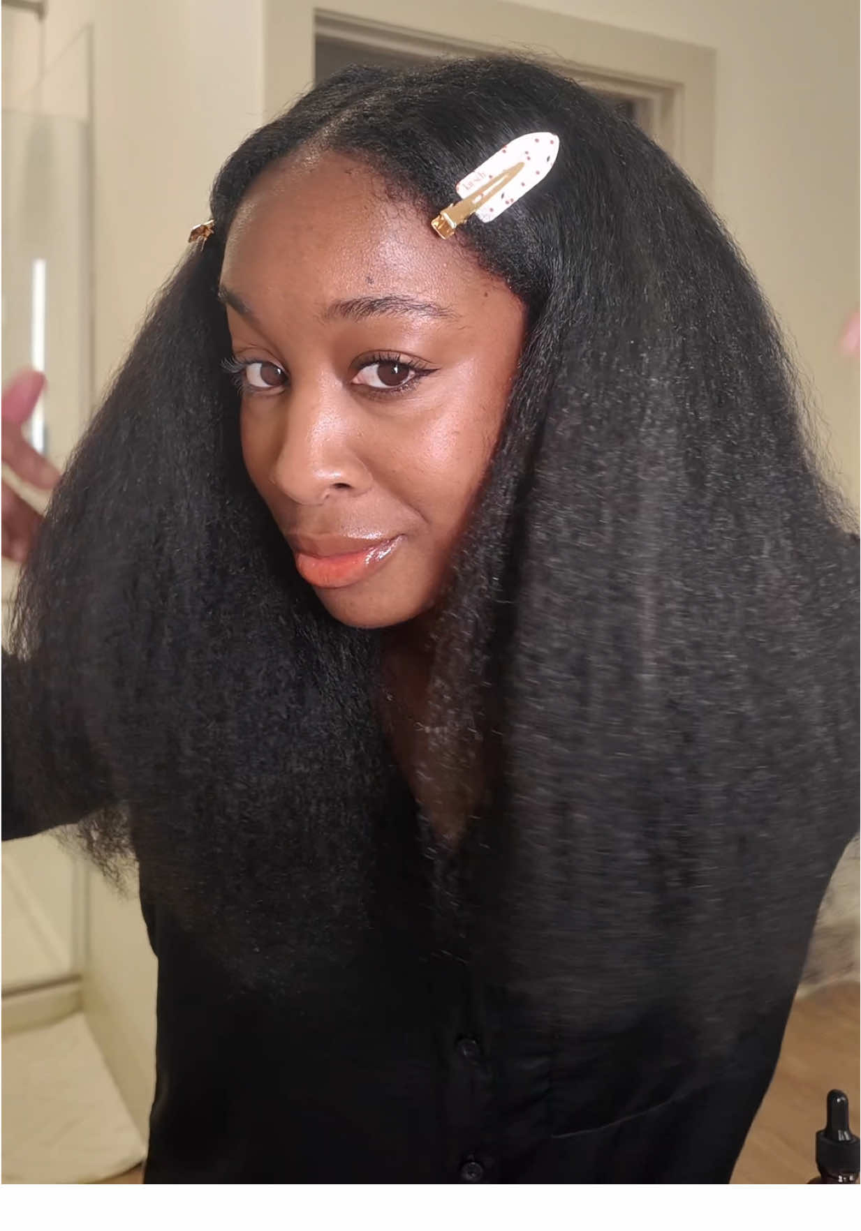 🤭🤭#naturalhair #manineed #grwm #hairtutorial #curlyhair 