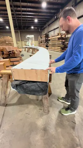 Unwrapping this uniquely large glulam! #timbercraft #builtforlife  #itsbig #glulam #novi