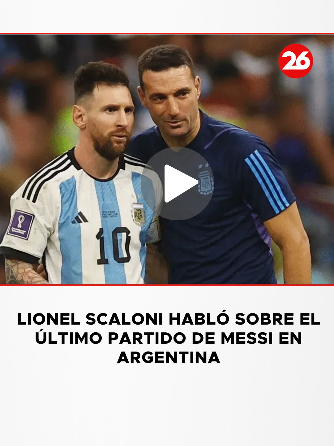🇦🇷🥺 SCALONI HABLÓ DEL ÚLTIMO PARTIDO DE MESSI EN ARGENTINA ➡️ Lionel Scaloni, entrenador de la selección argentina de fútbol, ​​se mostró visiblemente emocionado durante una conferencia de prensa en la sede de la AFA en Buenos Aires el miércoles mientras respondía preguntas sobre el último partido de Lionel Messi con el equipo. ➡️ 