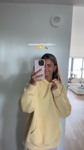Get the most compliments on this! #yellowhoodie #oversizedhoodie #fallhoodie #viralhoodie #comfyoutfit 