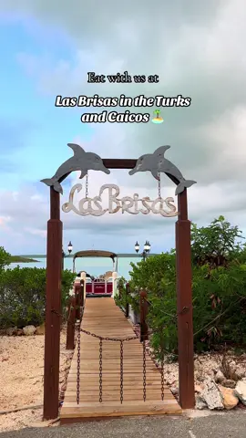 Dinner with a view 🌊🍴Check out Las Brisas in Chalk sound, open for Lunch and Dinner here in the Turks and Caicos! #fyp #turksandcaicos #Summer #beach 