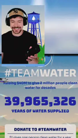 Mr Beast raised $40m for Project #TeamWater 