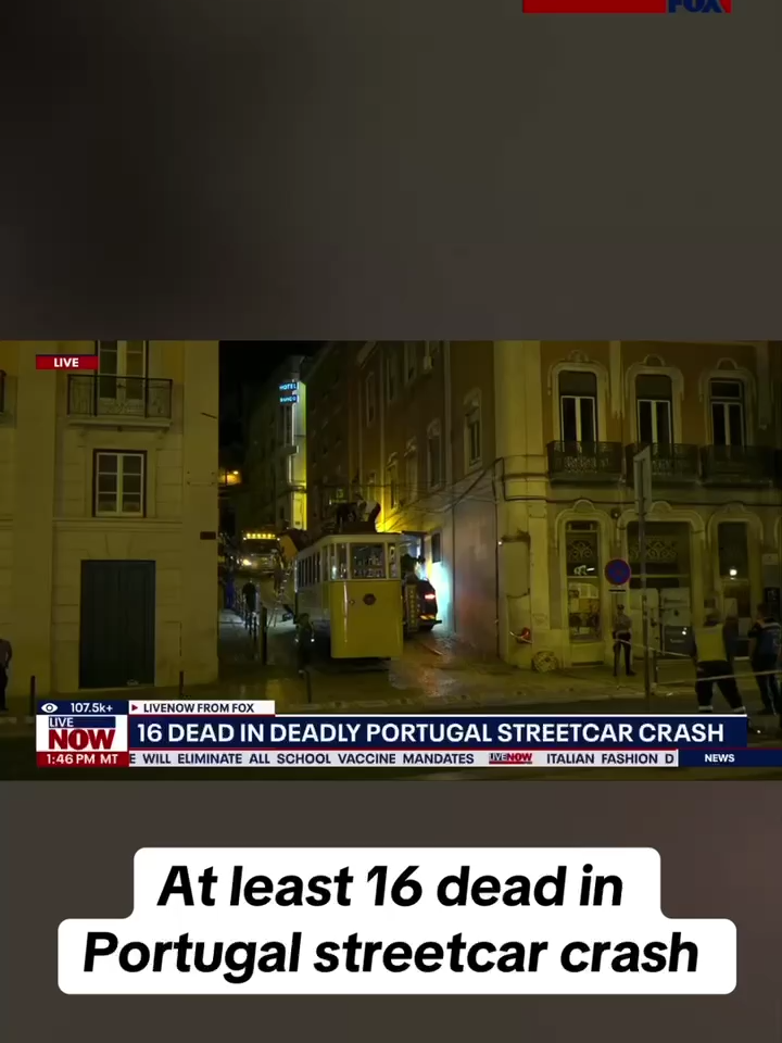 At least 16 people are dead and multiple others are injured after the derailment of a streetcar in Lisbon, Portugal.