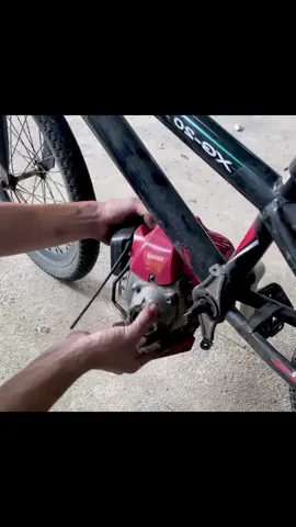 American Mechanic Fits Lawn Mower to Bike!  #amazing #diyproject #fyp #make #bike 