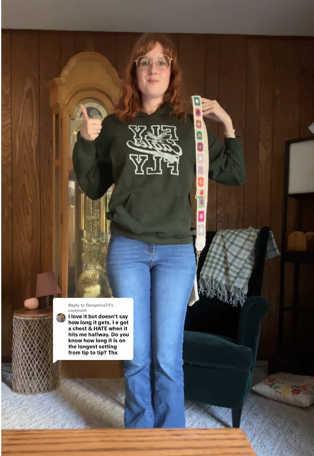 Replying to @Qarqatica73 it's not super long but it's a decent size!  #crossbodylanyard #lanyard #teachertok #rikkikay 