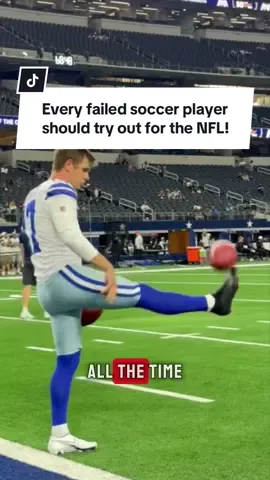 Every failed soccer player should try out for the NFL! #foryoupage #fyp #nfl #cowboys #Soccer 