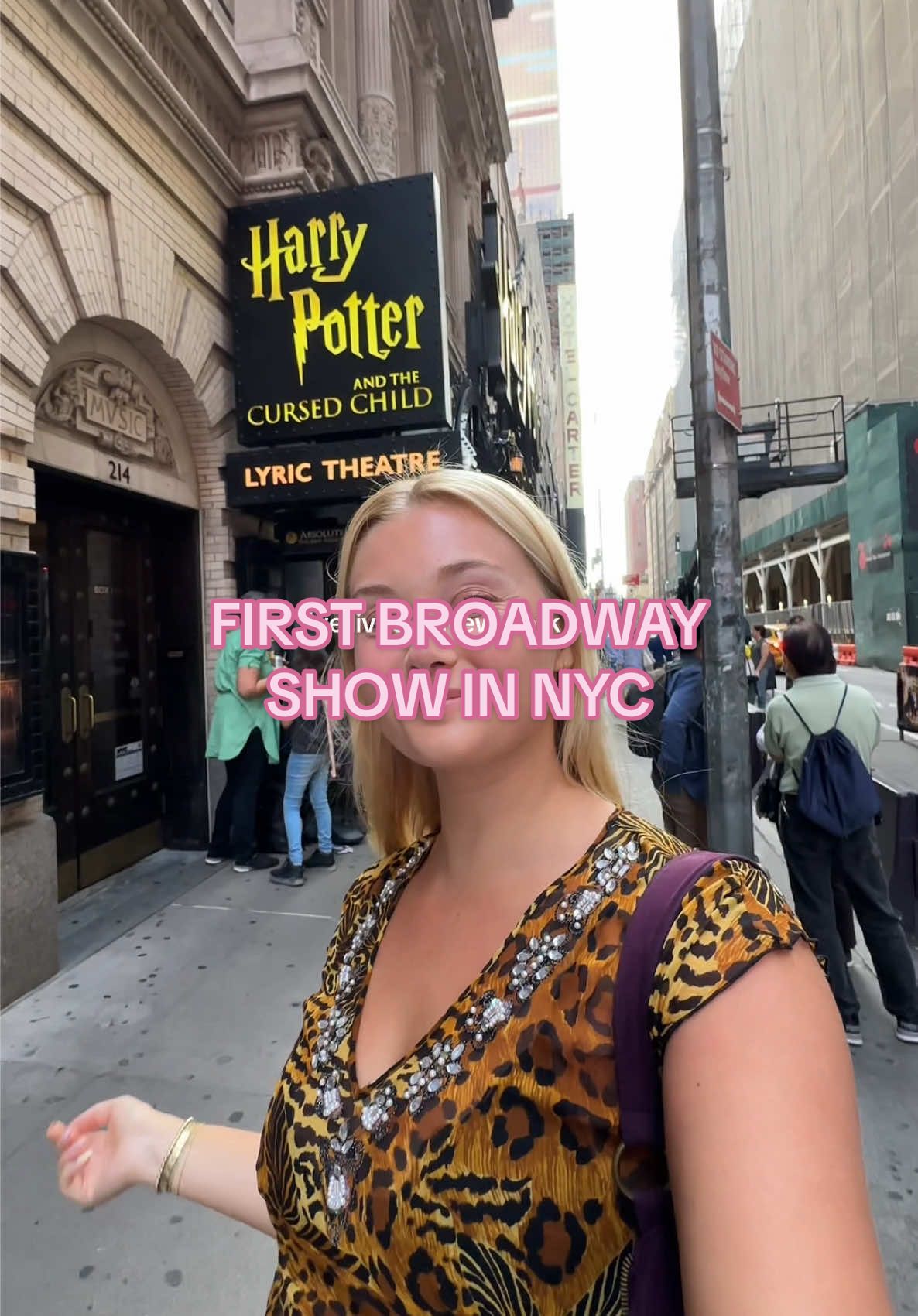 queso checks a broadway show off her nyc bucket list ive been wanting to see harry potter and the cursed child for so long!! @Cursed Child ⚡️ #cursedchildnyc 