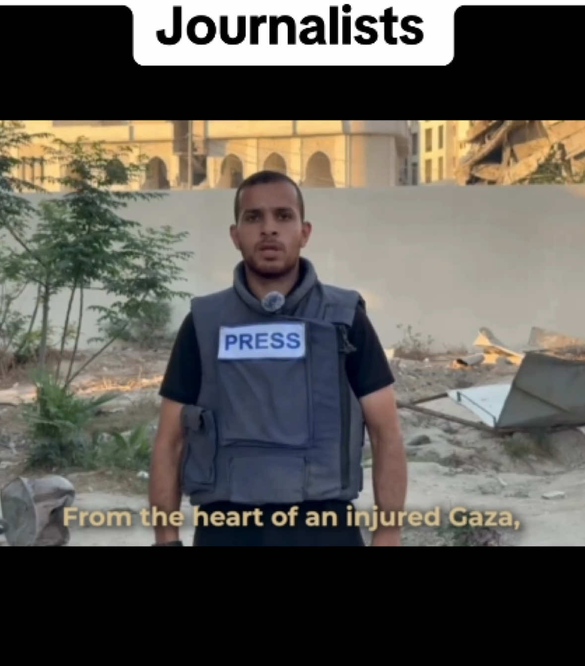 From the heart of an injured Gaza to the world, Gaza's journalists plead with you to use your voice. Be a part of ending the greatest evil of the 21st century yet.