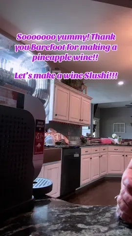 Pineapple wine slushi?!?! Hell yes please! #tiktok #fyp #ninja #barefoot 
