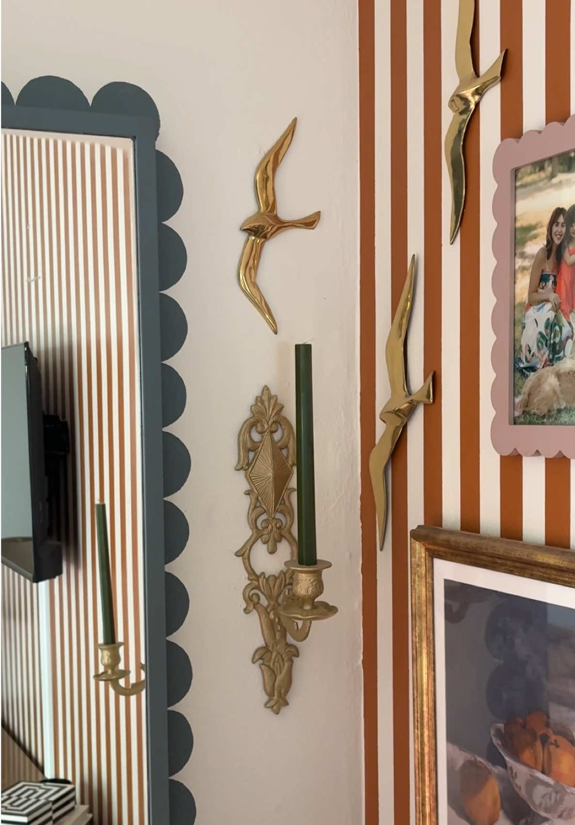 it really is that easy to upgrade your basic @IKEA mirror 🤭✨ color is @BEHR Paint coney island!! 🩵 #dopaminedecor #maximalism #maximalistdecor #paintingprocess #scallops 