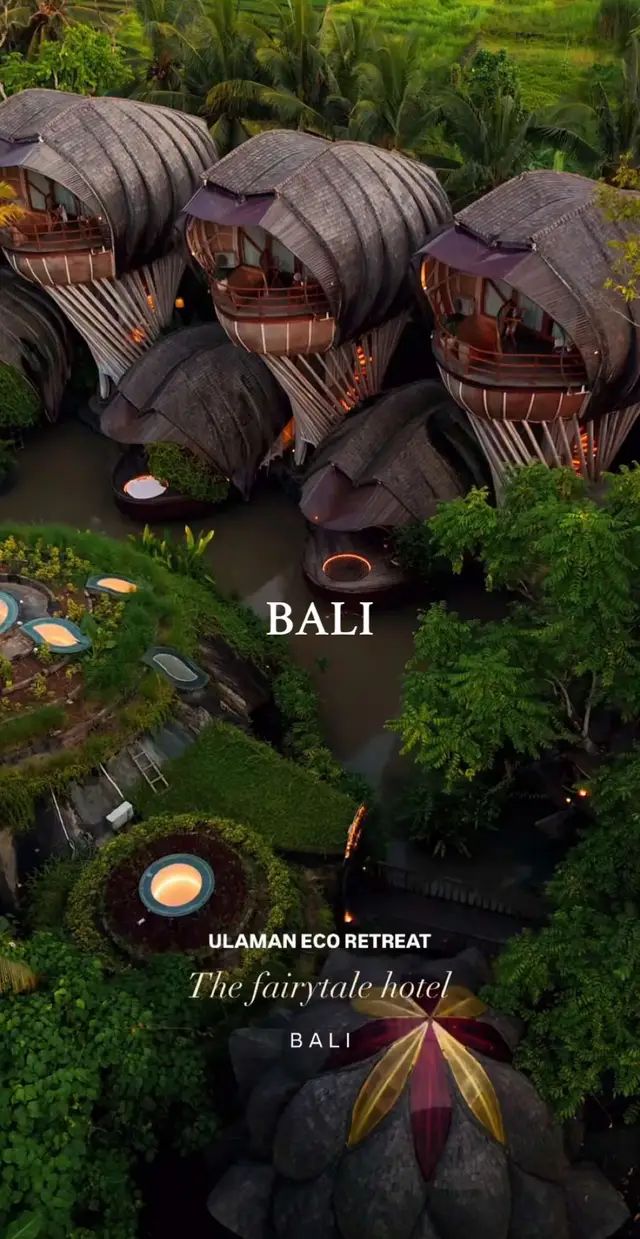 Imagine waking up in the middle of the Balinese jungle, surrounded by rivers, waterfalls, and endless greenery, but with the comfort of pure luxury. Welcome to Ulaman Eco Retreat – the hotel that feels like it’s been lifted straight out of a fairytale. This is not your typical Bali stay. Ulaman Eco Retreat is a masterpiece of eco-luxury architecture, built almost entirely out of bamboo and sustainable materials. Every villa has its own unique design, blending modern comfort with nature’s beauty in a way that feels both magical and grounding. 💫 What makes Ulaman Eco Retreat so special? 	•	Fairytale design: Imagine sleeping under a bamboo dome, surrounded by jungle sounds, with eco-friendly elegance at every corner. 	•	Private rivers & waterfalls: Just steps away from your villa, you’ll find natural wonders that make you feel like you’re in a hidden paradise. 	•	Wellness at its core: Yoga, meditation, and spa experiences that are deeply rooted in Balinese tradition. 	•	Sustainability: 100% eco-conscious – from solar power to natural cooling systems. This isn’t just a luxury retreat, it’s a lifestyle. 	•	Romantic escape: Perfect for honeymoons, anniversaries, or anyone seeking a unique and intimate getaway. When you arrive at Ulaman, it feels like stepping into another world – one where time slows down, stress disappears, and all that matters is the present moment. Whether you’re lounging in your villa pool, dining at the organic restaurant, or exploring Bali’s hidden gems nearby, this retreat is pure magic. ✨ Why it’s called the “Fairytale Hotel of Bali” Because it genuinely looks like something out of a fantasy novel – treehouse-style villas, bamboo bridges, jungle views, and hidden waterfalls. If Disney were to design a luxury eco resort, it would look just like Ulaman. And here’s the best part – you don’t have to pay the premium “tourist prices” you’ll find on Booking.com or Expedia. At BestHotelRates.co.uk, we guarantee to beat those prices so you can experience this dream hotel for less. ⸻ Ready to make your Bali trip unforgettable? Don’t overpay online. DM us at BestHotelRates.co.uk with a screenshot of your quote, and we’ll beat it. Your fairytale stay at Ulaman Eco Retreat starts with us. 🌿✨ #fyp #bali #indonesia #travel #beach #aestheticvideos #fyppp #holiday #holiday #loveyou